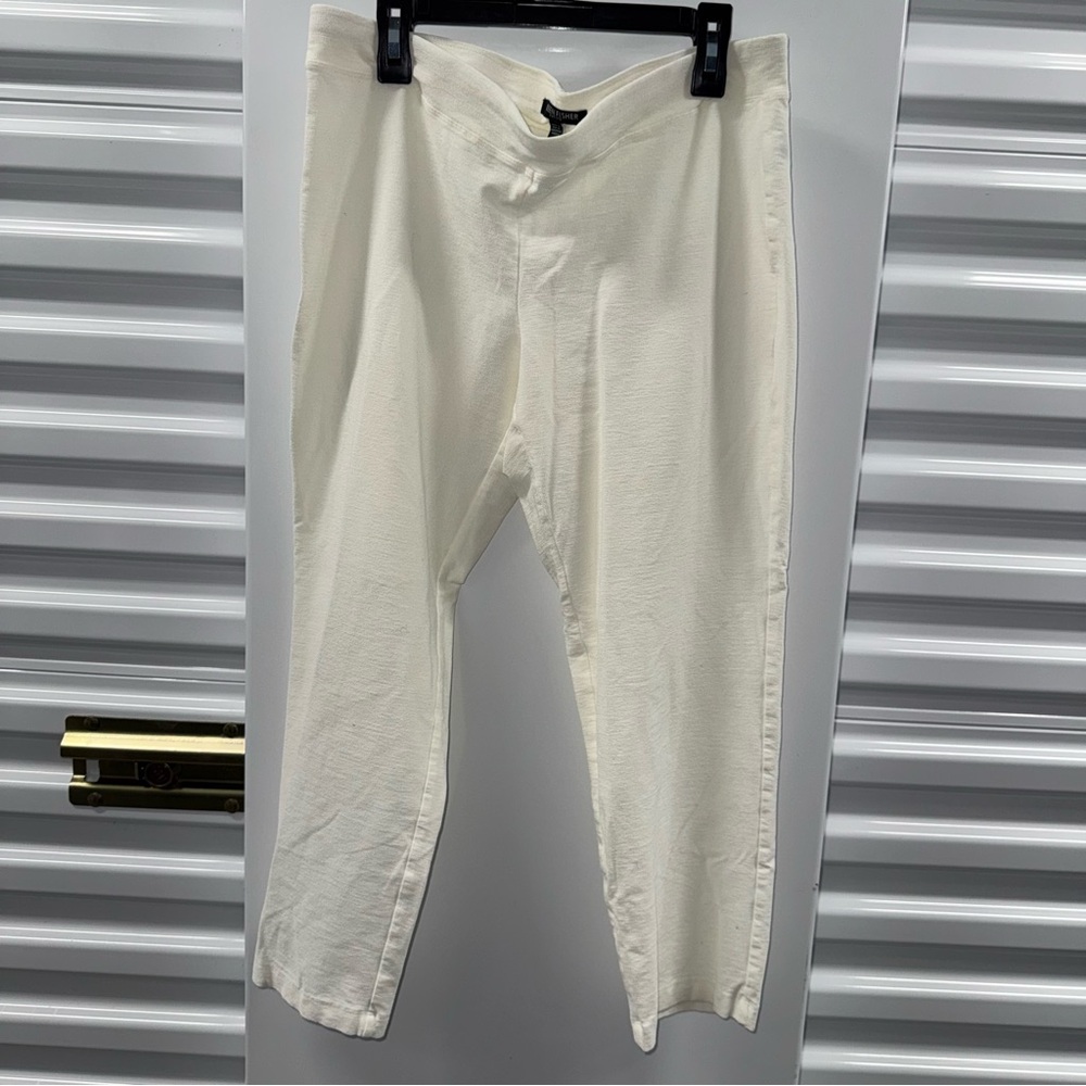 Eileen Fisher Cream Knit Capri pants